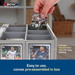 Card Storage Bin 2 Pack Gray Holds 3200 Cards Each BCW 1-CCB-3200 Collectible
