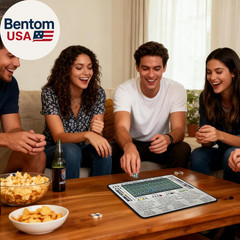 Football Dice Game – Tabletop Wooden Board Game with Scoring Track for Family Fu