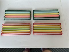 Domino Holder Rack/Tray (4) Plastic Canvas Full View Hand Made Stackable