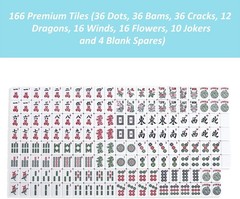 GUSTARIA American Mahjong Tiles 4 inches x 8 x 3 inches, Light Blue