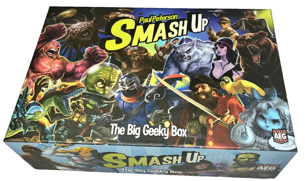 Smash Up Big Geeky Box Paul Peterson 2014 + 8 Expansions Marvel Disney Monster