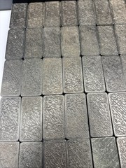Vintage Dominos Mixed Tiles. Black With Vines & Floral. Lot Of 54.