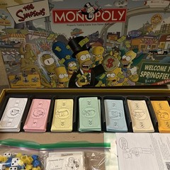 THE SIMPSONS MONOPOLY Complete With 4 Extra Mail-In Pewter Character Tokens RARE