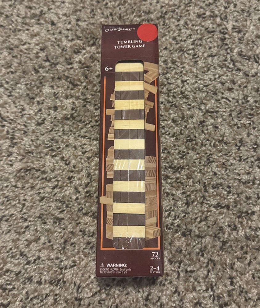 72pc MINIATURE Tumbling Tower Blocks Wood Game — 1-7/8″ x 5/8″ CRAFTS