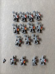 Vtg Battle Masters Board Game Replacement Men At Arms 11x + 4 Replacement Parts