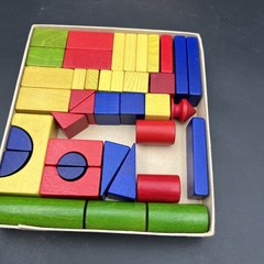 Vintage TOFA Colorful Wooden Block Game No. 10902 Czechoslovakia Incomplete