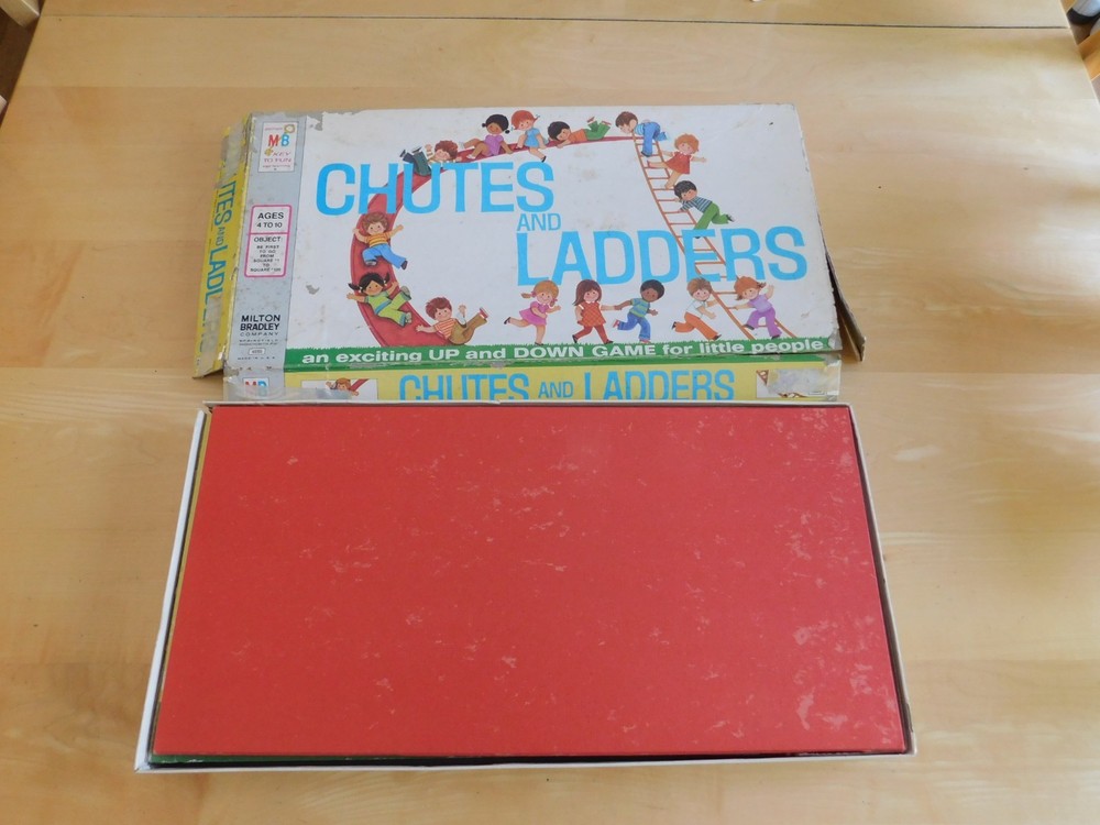 Vintage Chutes And Ladders 4555 Board Game Milton Bradley