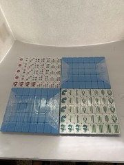 mahjong tiles vibrant layered American style 4 Layered 160 tiles Baby Blue New