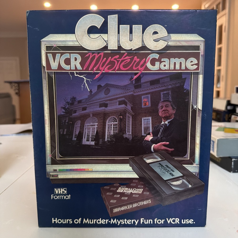 Vintage Clue VCR Mystery Game Parker Brothers 1985 Complete VHS & Cards Sealed