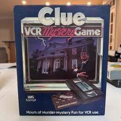 Vintage Clue VCR Mystery Game Parker Brothers 1985 Complete VHS & Cards Sealed