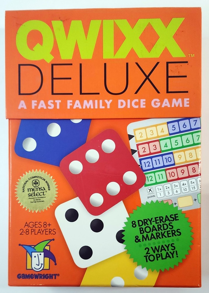 Qwixx Deluxe Board Game NEW Fast Family Dice Game Gamewright