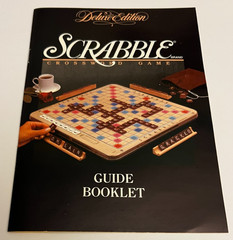 1989 Scrabble Deluxe Edition Board Game Instruction Manual Guide Booklet Only