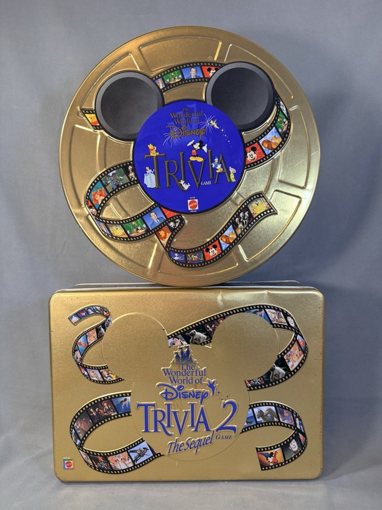 Disney Board Game Lot: The Wonderful World of Disney Trivia 1 + 2. 100% Complete