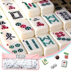 1 PCS Mahjong Bag – Empty Mahjong Tiles Bag Only with Zippered & Letters, Cas…