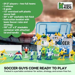 Kaskey Kids Soccer Guys, Navy Black vs. Blue White, 27 Pieces in Each Set, In…