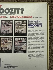 Vintage POCKET WHOOZIT SPORTS STRATEGY PICTURE GAME USA #165 Babe Ruth EUC VTG