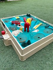 Vtg 1962 Hubley GOLFERINO Tabletop Mini Golf Game 995 Works!