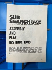 Sub Search Game 3-Level Strategy Milton Bradley 1973 Complete Board Game 4300