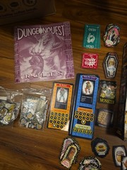 Dungeon Quest 1st ed. 1987 Board Game + Heroes Expansions from Games Workshop