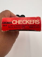 Vintage Whitman Brand Crown Checkers (1969) 24 Piece Plastic Red and Black, NEW