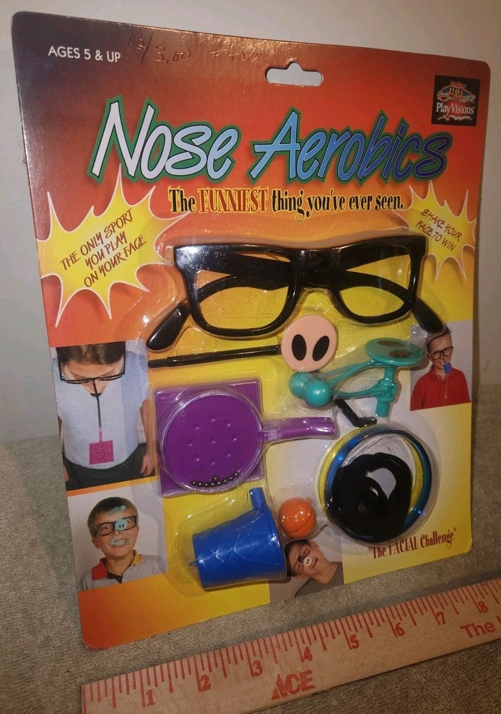 Nose Aerobics Balance Challenge Toy Game Glasses Play Visions Facial Challenge