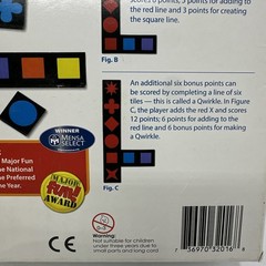 QWIRKLE – Mix, Match, Score and Wiin! 2-4 players, ages 6 and up. Complete 2010