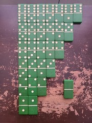 Marblelike Standard Green Dominoes
