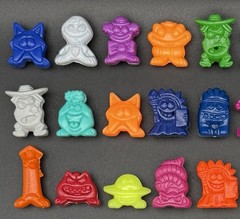 Lot of 74 Crazy Bones Classic Buddies Clear Variations – Some Duplicates