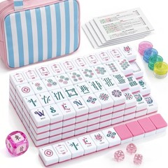 Mini American Mahjong Tile Set – 160 Tiles with Travel Bag, Portable Game Access