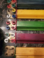 Vtg 1940s Cardinal Mahjong Set Green Alligator Case Standing Pheasant 164 Tiles