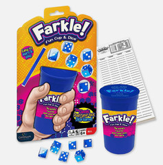 Farkle! Fun Cup & Dice Rolling Game with extra pack of 75 score sheets