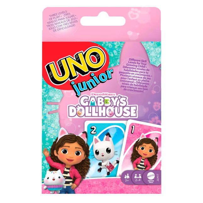 UNO Junior Gabby’s Dollhouse Card Game Brand New