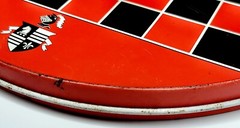 VINTAGE Chinese Checkers Ohio Art USA Two Sided Round Multicolored Tin NO PAWNS