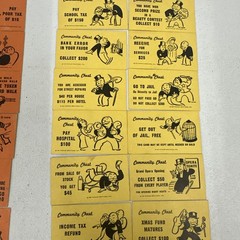 Vintage Monopoly 1961 Complete Set of 32 Community Chest & Chance Cards EUC
