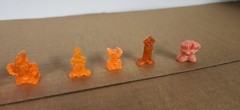 JBF Lot of 7 Orange Crazy Bones