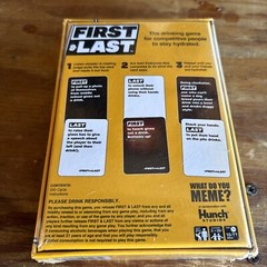 First & Last Drinking Card Board Game Hunch Studios 2021 Buzzed New Sealed