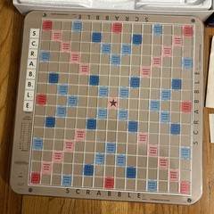 Scrabble Deluxe Rotating Turntable Board Game 1987-only 68 Letters and 3 trays