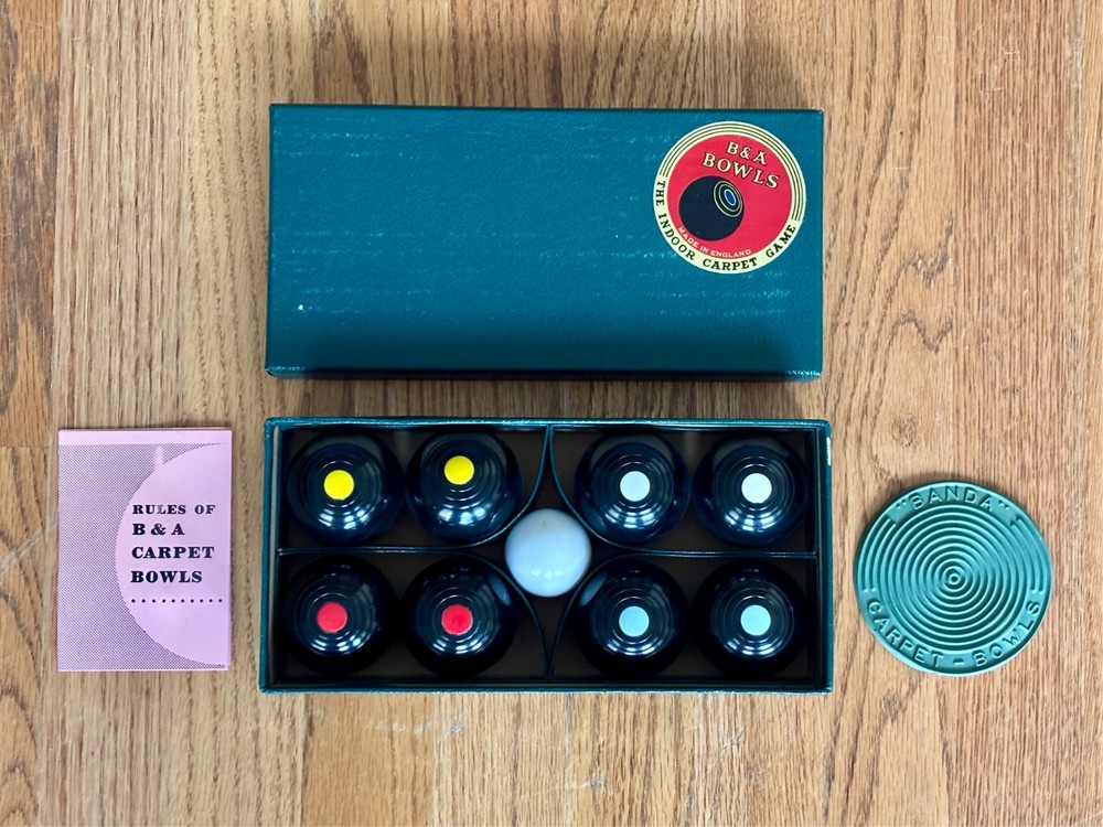 B&A Bowls Indoor Carpet Game – Complete in Box w/ Instructions
