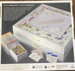 Hasbro Monopoly Luxury LUXE White and Gold Limited Edition SOLD OUT EVERYWHERE!!