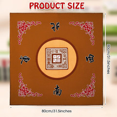 Anti Slip Noise Reduction Mahjong Table Mat with Carrying Bag 31.5 Inches