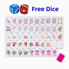 Engraved American Mahjong Tiles set . Glitter themed acrylic engraved