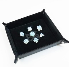 Fold Up Velvet Dice Tray: Black