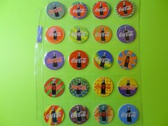 Pogs COCA COLA * Set of 40 * 1995 * Sheets included * Very Nice Set * Coke