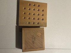 2 Vintage Wooden Marble Solitaire Games with 29 Marbles Cats Eye Nice! 1960’s