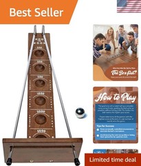 Classic 17.5” Shoot The Moon Game in Walnut Wood – Perfect for Game Nights
