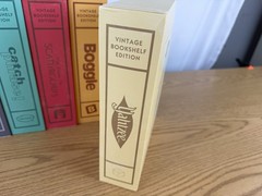 Collection of 8 Vintage Bookshelf Games Linen Book by WS Game Company Open Box