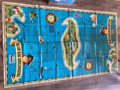 BEAN BAG BUCCANEERS Rare Vintage Lakeside 1962 Game Floor Map & Instruction Book