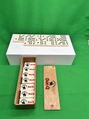 Vintage DON Q SERRALLES Quixote Rum Promotional Bakelite Domino SET Clean JAPAN