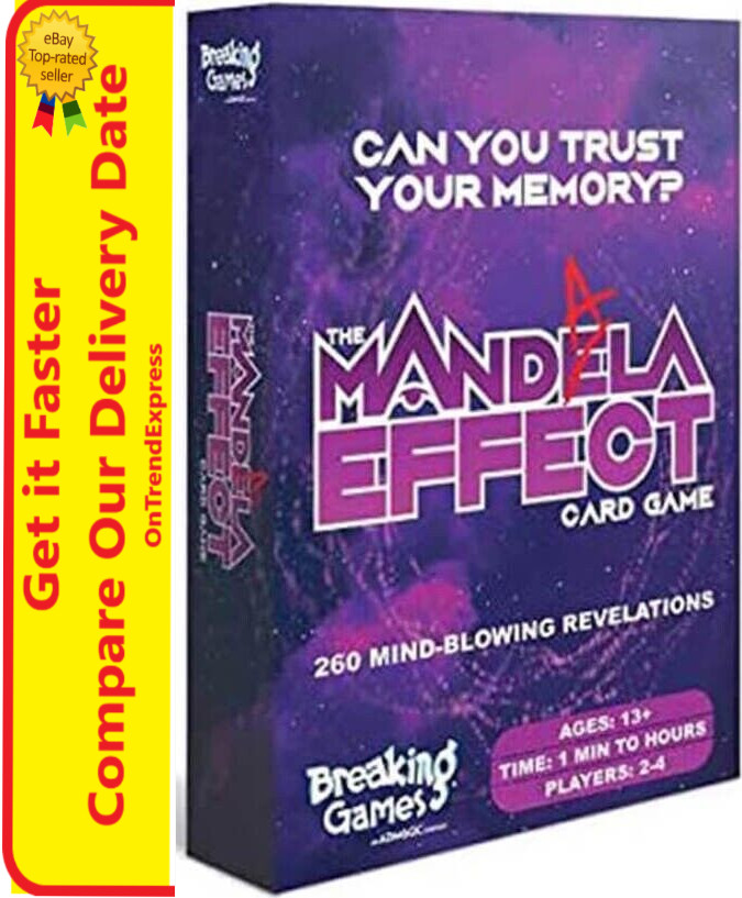 Breaking Games Mandela Effect Memory Test Board Game Ages 13 Years and Up