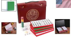 X-Large Chinese Mahjong Set with 146 Melamine Tiles & Travel Case for All Levels